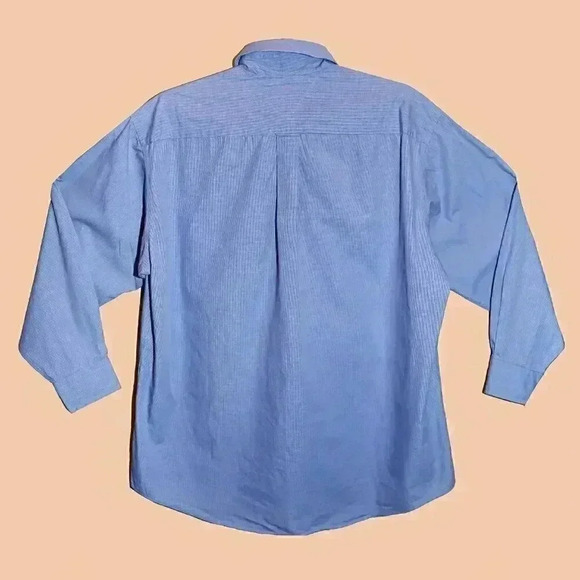 Tommy Hilfiger Blue Gingham Long Sleeve Collared Dress Shirt Size 16 / 32-33 Top - Picture 2 of 6